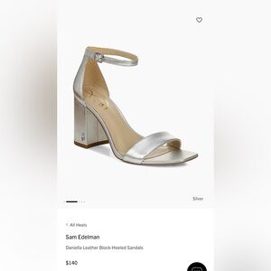 Silver Daniella Block Heel Sandals